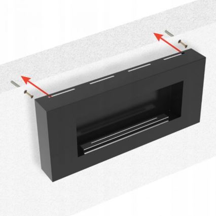 Kratki - Vägg BIO eldstad 40x90 cm 1,5kW svart