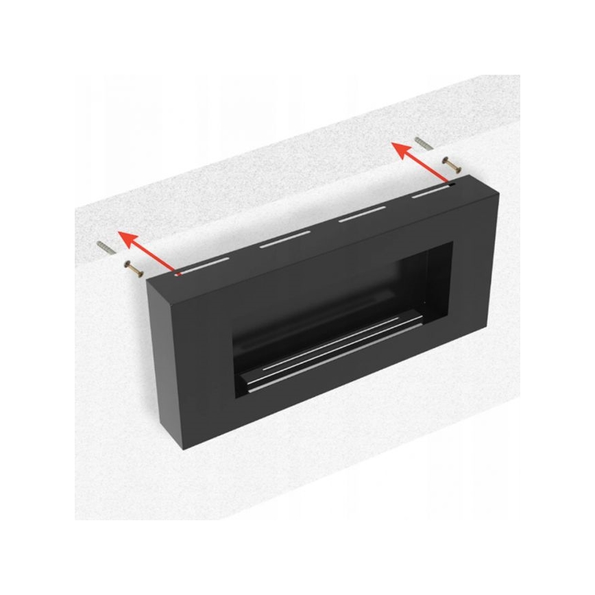 Kratki - Vägg BIO eldstad 40x90 cm 1,5kW svart