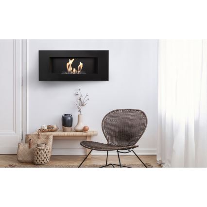 Kratki - Inbyggd BIO eldstad 40x90 cm 2kW svart