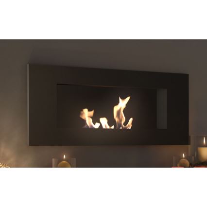 Kratki - Inbyggd BIO eldstad 40x90 cm 2kW svart
