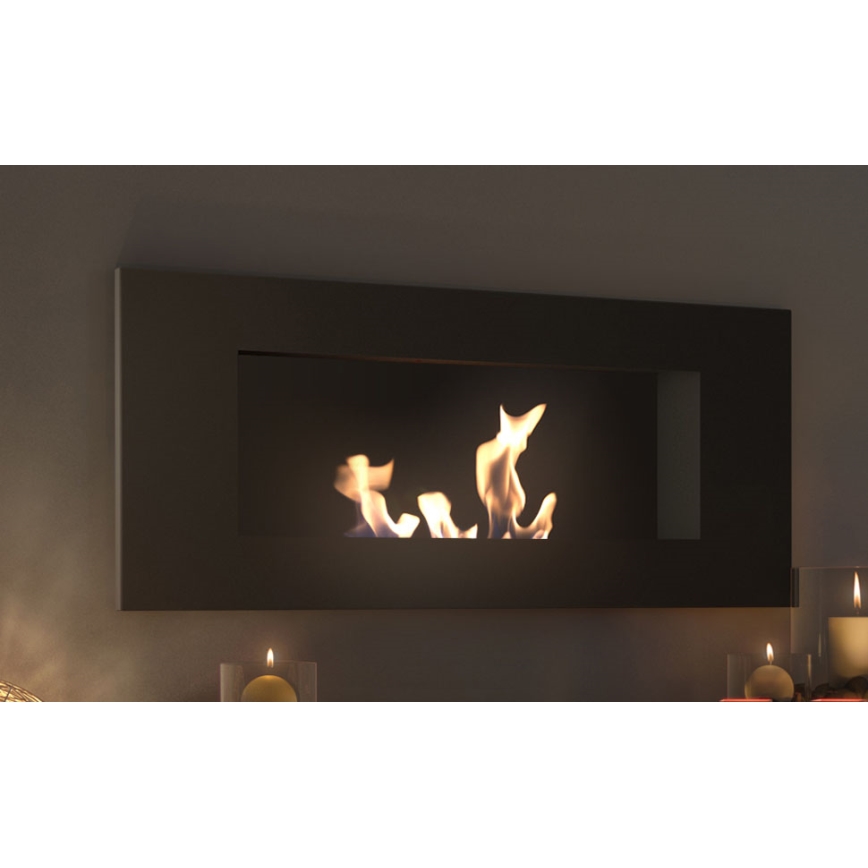 Kratki - Inbyggd BIO eldstad 40x90 cm 2kW svart