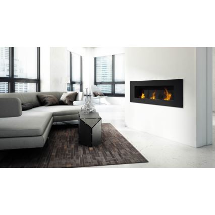 Kratki - Inbyggd BIO eldstad 40x120 cm 3x1,1kW svart