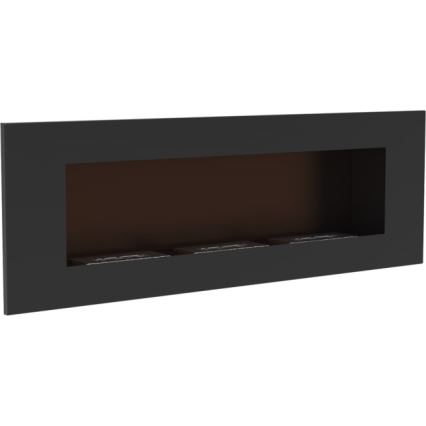 Kratki - Inbyggd BIO eldstad 40x120 cm 3x1,1kW svart