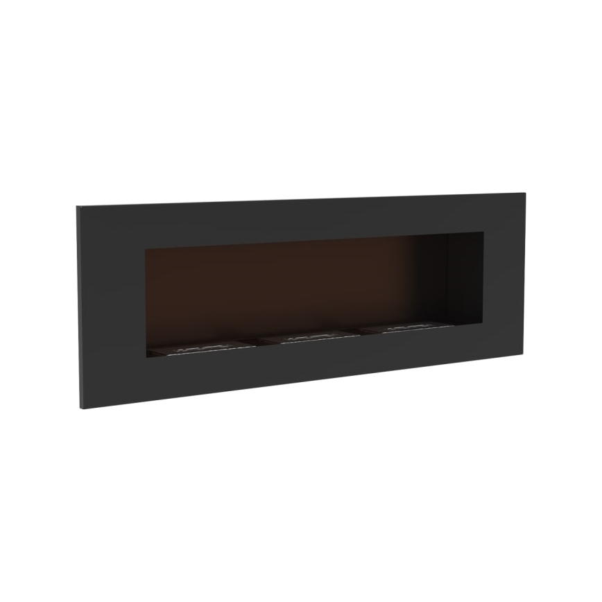 Kratki - Inbyggd BIO eldstad 40x120 cm 3x1,1kW svart