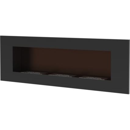 Kratki - Inbyggd BIO eldstad 40x120 cm 3x1,1kW svart
