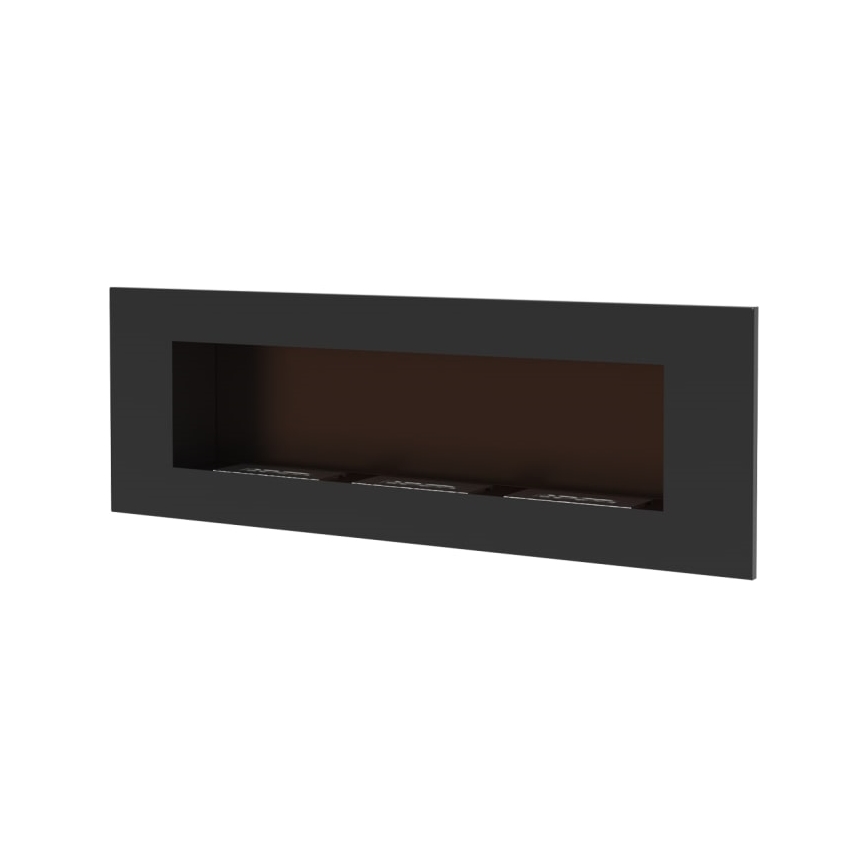 Kratki - Inbyggd BIO eldstad 40x120 cm 3x1,1kW svart