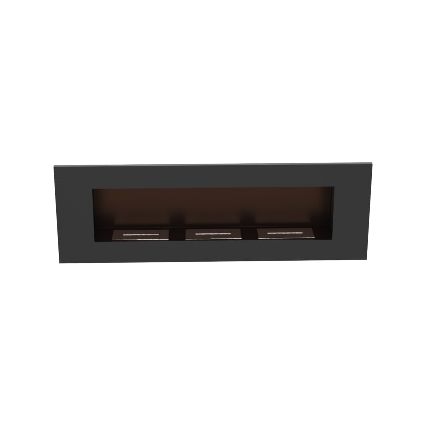 Kratki - Inbyggd BIO eldstad 40x120 cm 3x1,1kW svart