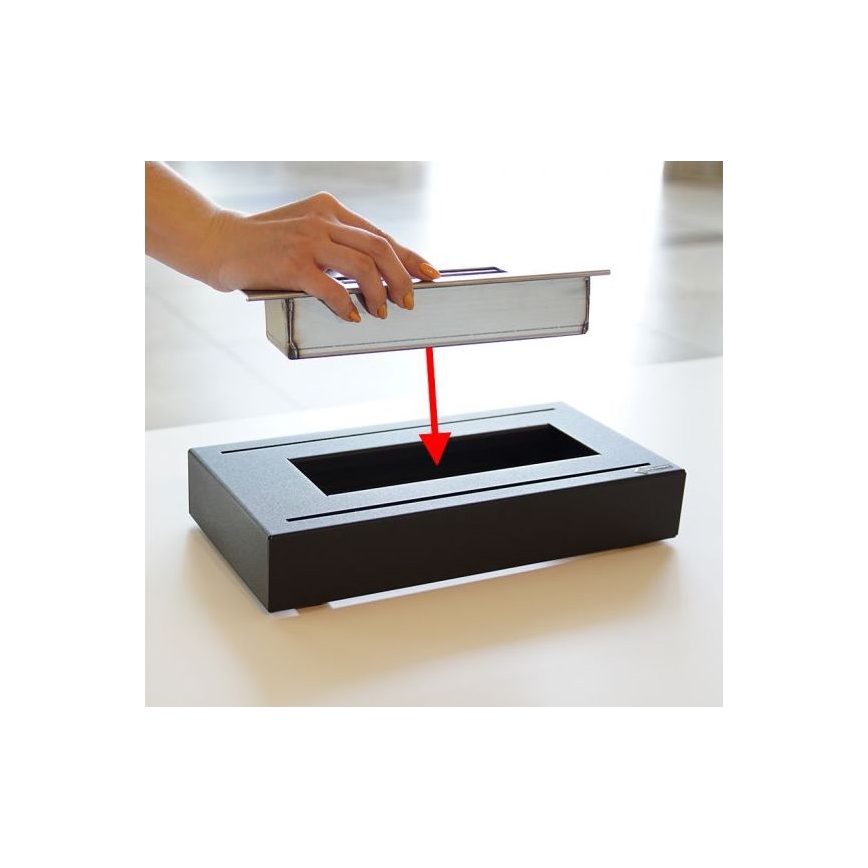 Kratki - BIO eldstad 21,8x35,4 cm 1kW svart