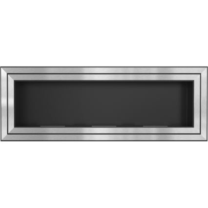 Kratki - Inbyggd BIO eldstad 65x180 cm 3x2,5kW skinande krom