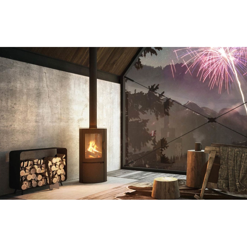 Kratki - Steel fireplace 8kW 150mm