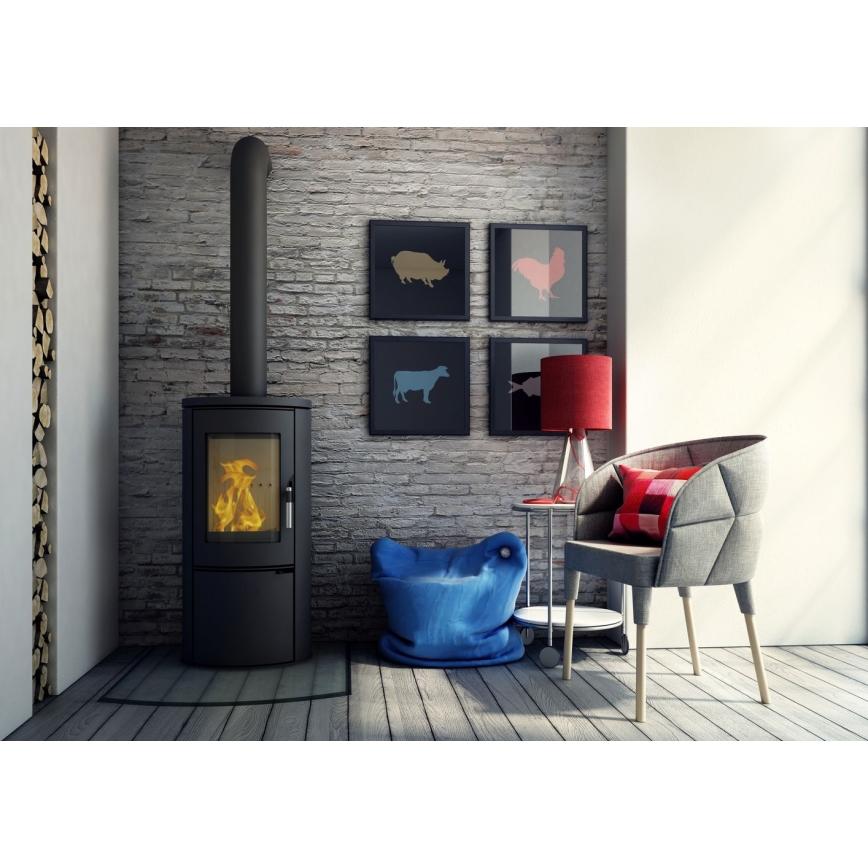 Kratki - Steel fireplace 8kW 150mm