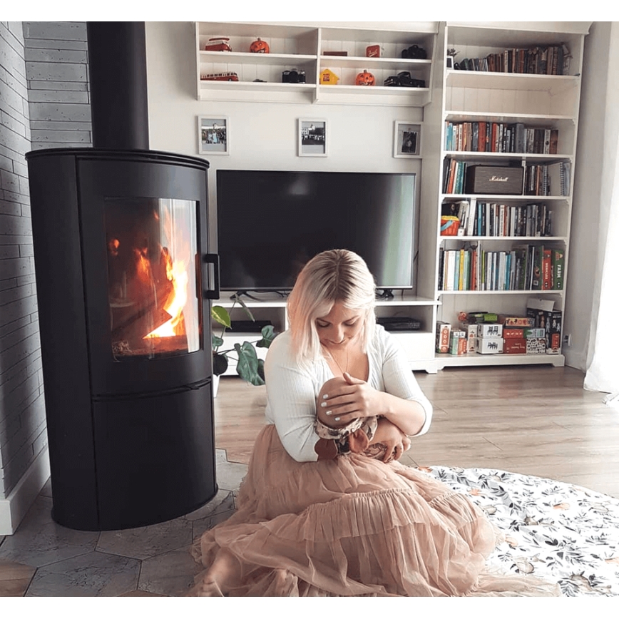 Kratki - Steel fireplace 8kW 150mm