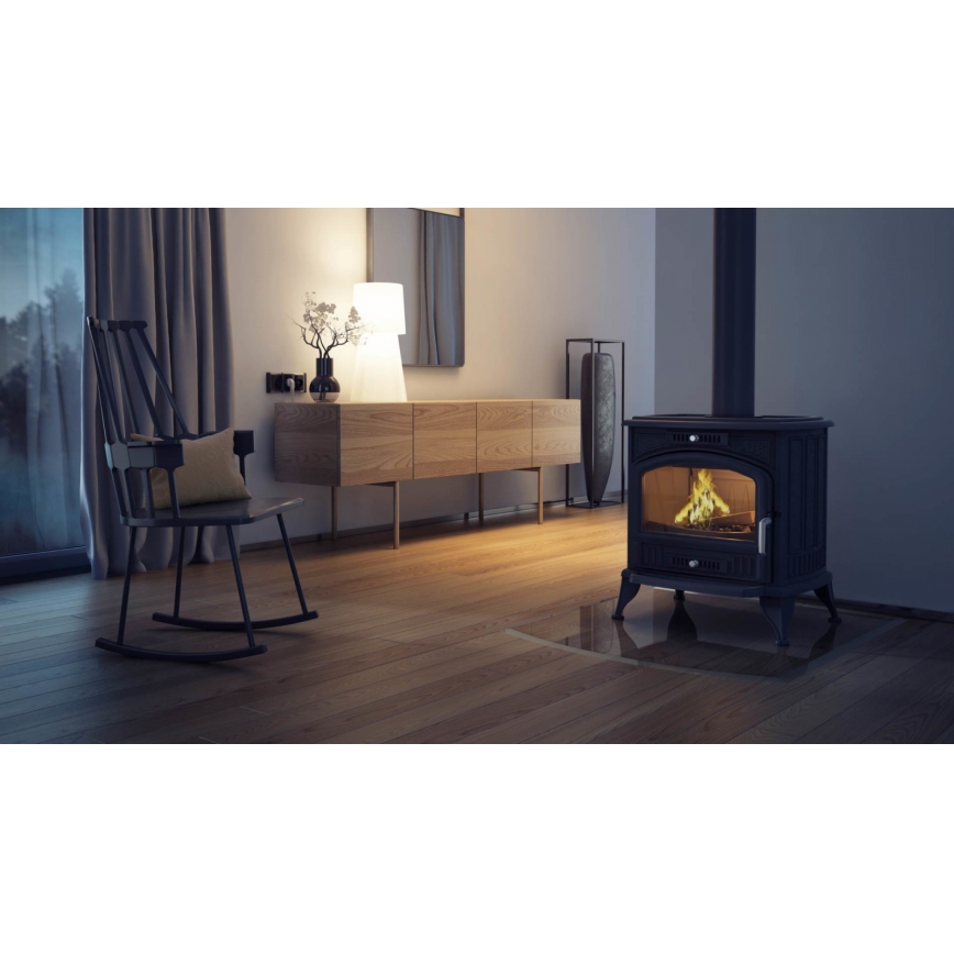 Kratki - Cast-iron fireplace 8kW 130mm