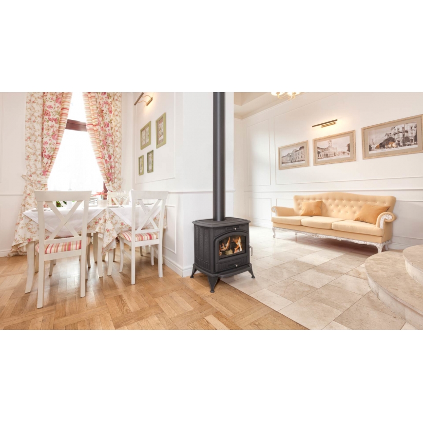 Kratki - Cast-iron fireplace 8kW 130mm