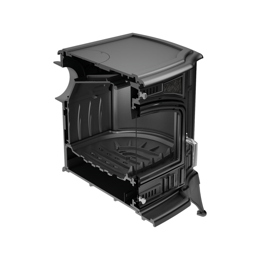 Kratki - Öppen spis i gjutjärn 10kW 150mm