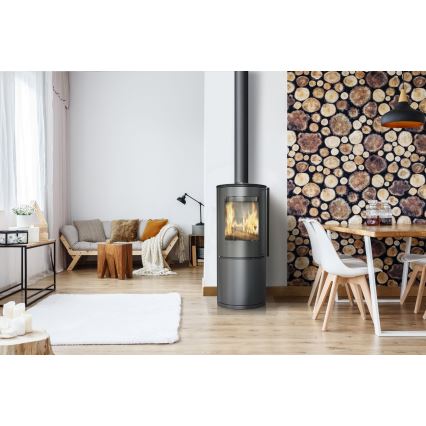 Kratki - Öppen spis i stål 9kW 150mm