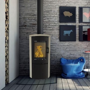 Kratki - Öppen spis i stål 8kW 150mm