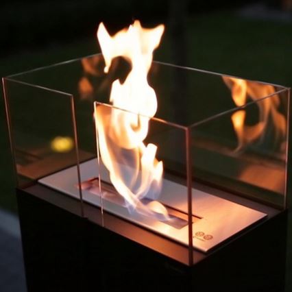 Kratki - BIO eldstad 113,6x35,9 cm 2kW svart