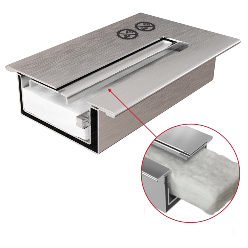 Kratki - BIO eldstad 113,6x35,9 cm 2kW svart