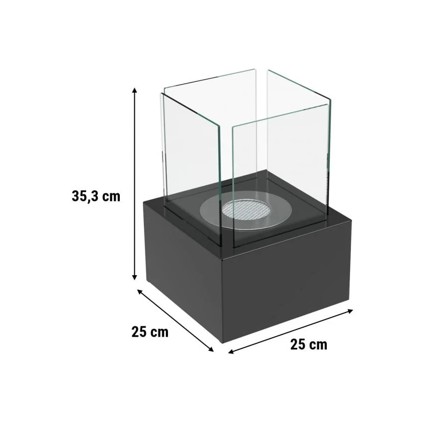 Kratki - BIO eldstad 35,3x25 cm 1kW svart