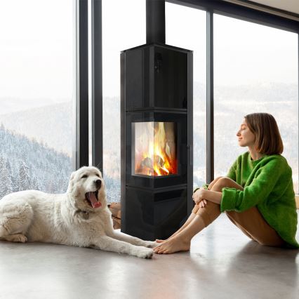 Kratki - Steel fireplace 8kW 150mm