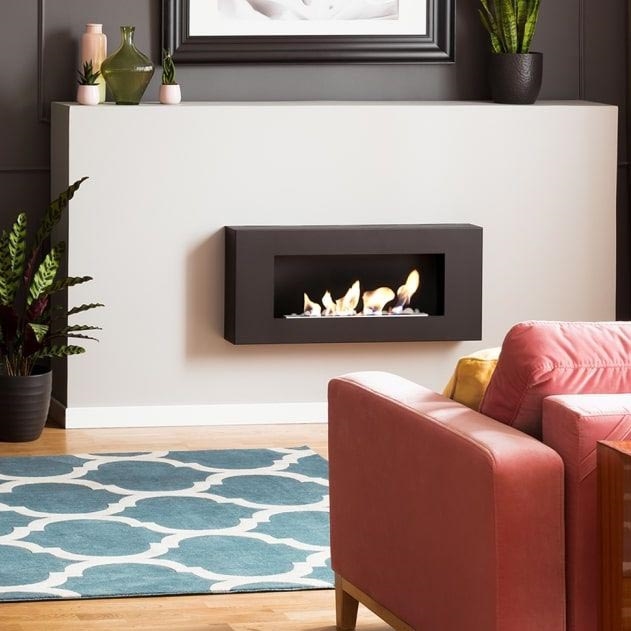 Kratki - Vägg BIO eldstad 40x90 cm 1,5kW svart