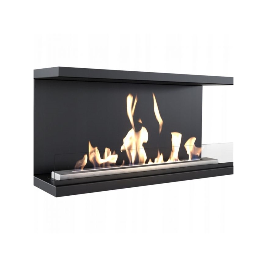 Kratki - Inbyggd BIO eldstad 50x100 cm 7kW svart