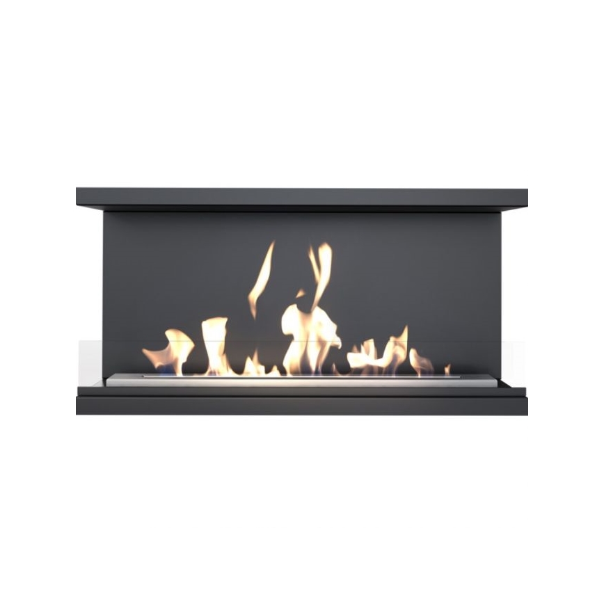 Kratki - Inbyggd BIO eldstad 50x100 cm 7kW svart