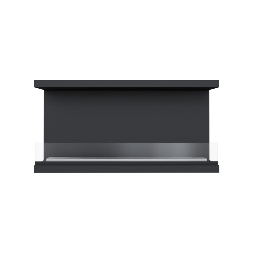 Kratki - Inbyggd BIO eldstad 50x100 cm 7kW svart