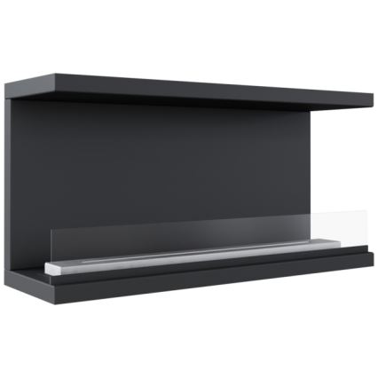 Kratki - Inbyggd BIO eldstad 50x100 cm 7kW svart