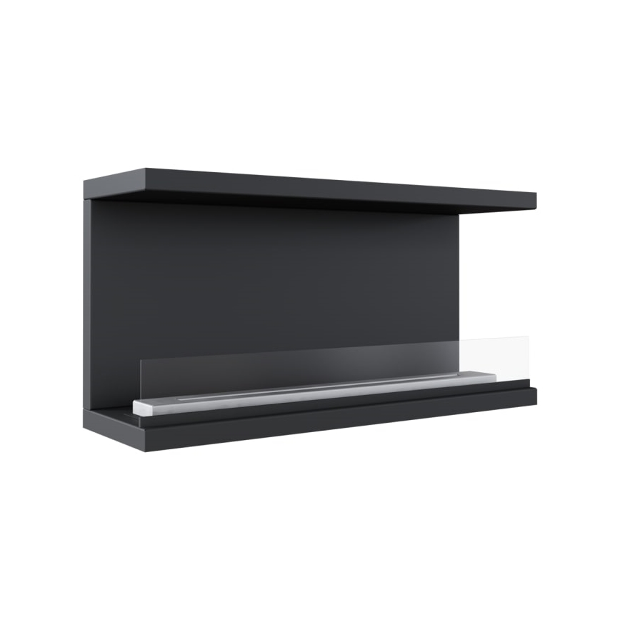 Kratki - Inbyggd BIO eldstad 50x100 cm 7kW svart