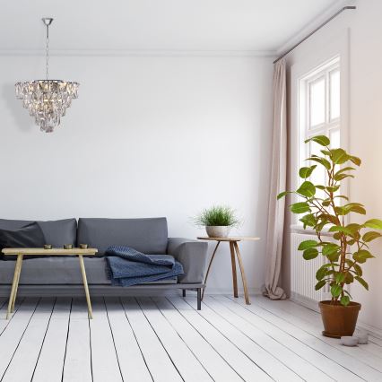 Kristallkrona med kedja CHELSEA 6xE14/40W/230V