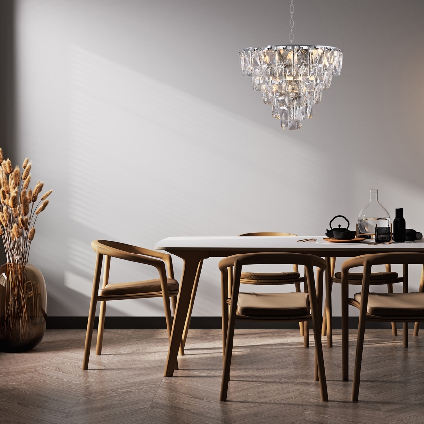 Kristallkrona med kedja CHELSEA 6xE14/40W/230V