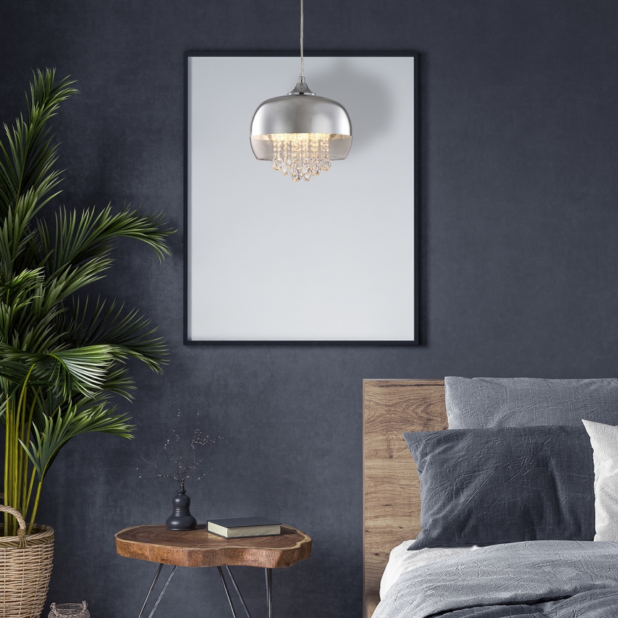 Kristallkrona med snöre LUNA 1×E14/40W/230V