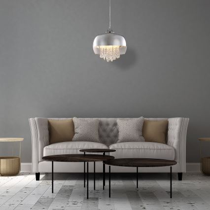 Kristallkrona med snöre LUNA 1×E14/40W/230V