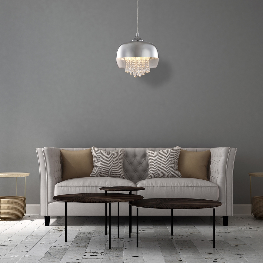 Kristallkrona med snöre LUNA 1×E14/40W/230V