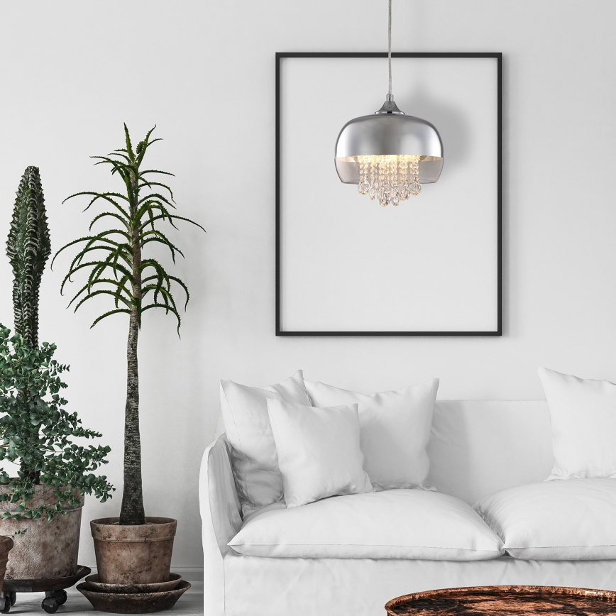 Kristallkrona med snöre LUNA 1×E14/40W/230V