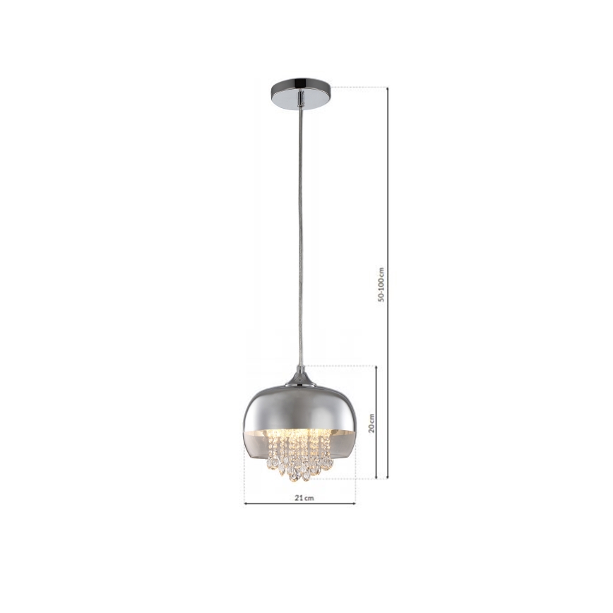 Kristallkrona med snöre LUNA 1×E14/40W/230V