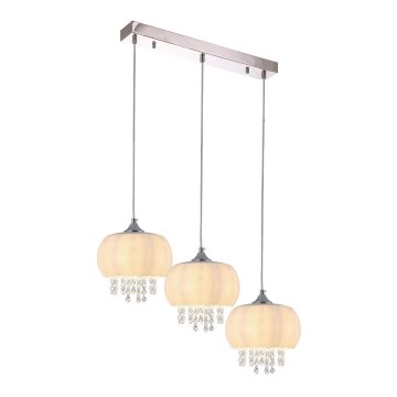 Kristallkrona med snöre NOVA 3×E14/40W/230V