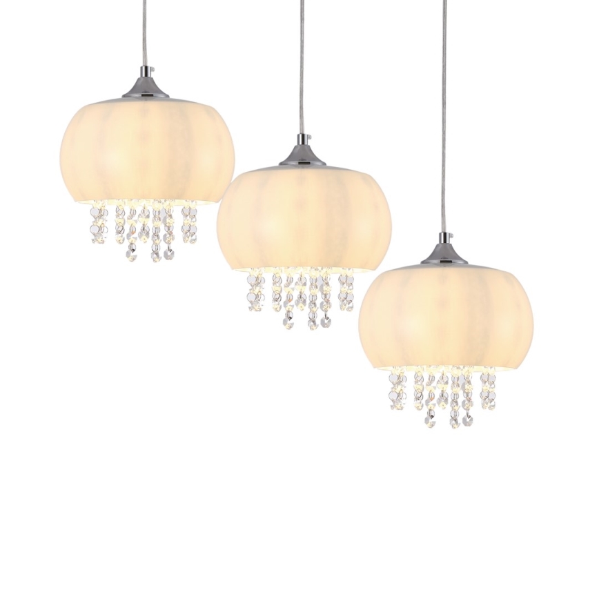 Kristallkrona med snöre NOVA 3×E14/40W/230V