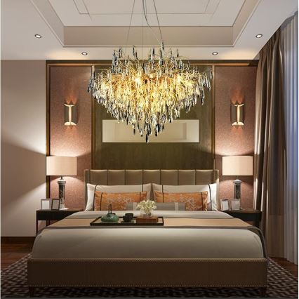 Kristallkrona med textilsladd 11xG9/40W/230V guld