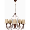 Kronlampa Classic 5xE14/40W/230V bronze/beige