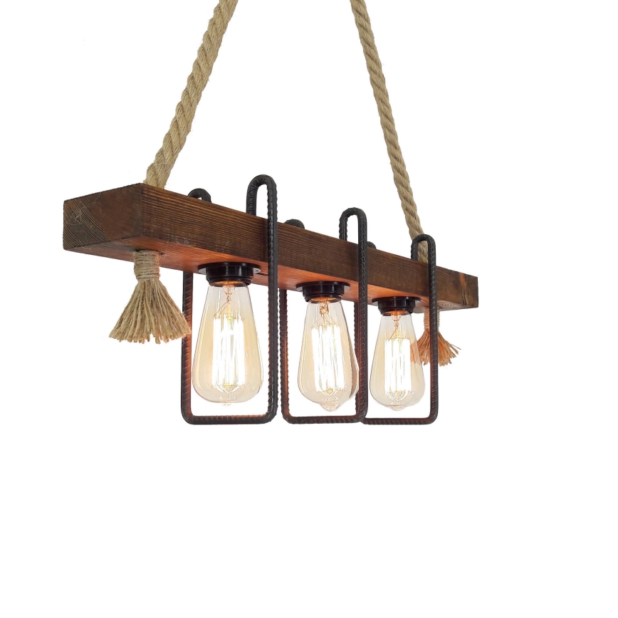 Kronlampa KUTUK 3xE27/40W/230V borovi