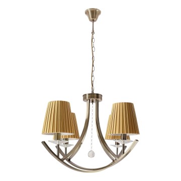 Kronlampa VITORIA 4xE14/40W/230V gul/brukad