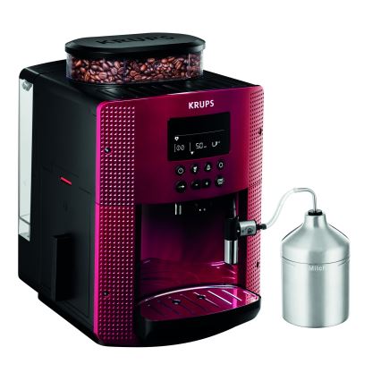 Krups - Automatisk kaffemaskin med mjölkbehållare ESSENTIAL 1450W/230V röd