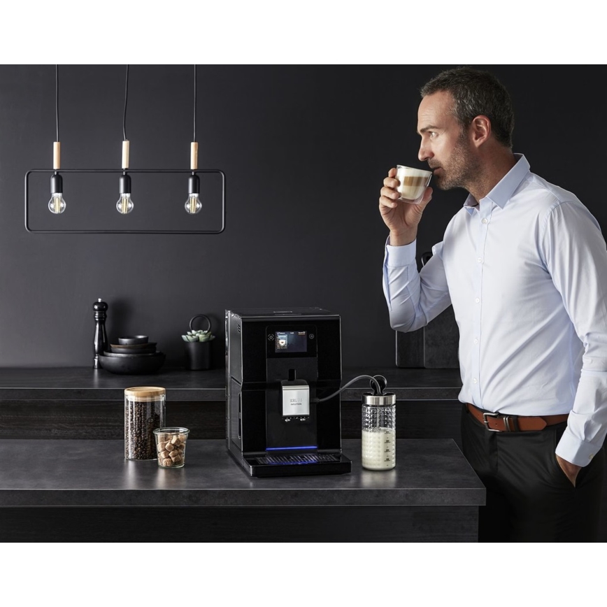 Krups - Automatisk kaffemaskin med mjölkbehållare INTUITION PREFERENCE 1450W/230V svart