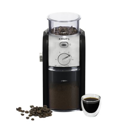 Krups - Elektrisk kaffebönkvarn 110W/230V rostfri/svart