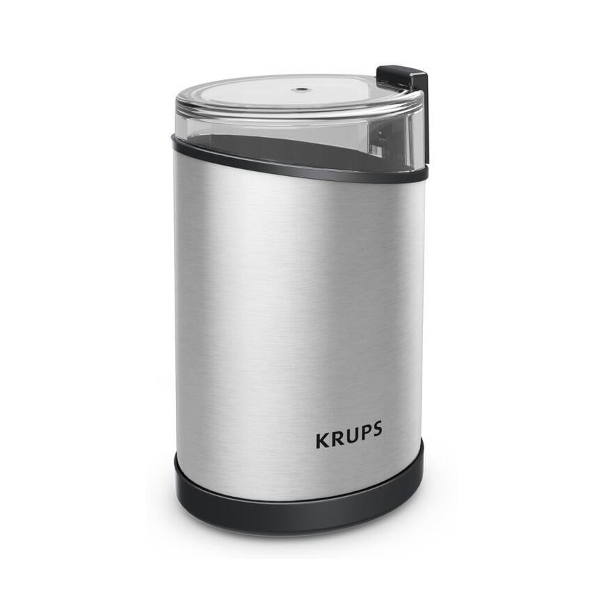 Krups - Elektrisk kaffebönkvarn 85g FAST-TOUCH 200W/230V matt krom