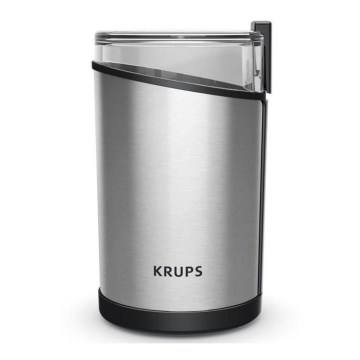 Krups - Elektrisk kaffebönkvarn 85g FAST-TOUCH 200W/230V matt krom