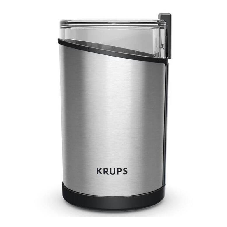 Krups - Elektrisk kaffebönkvarn 85g FAST-TOUCH 200W/230V matt krom